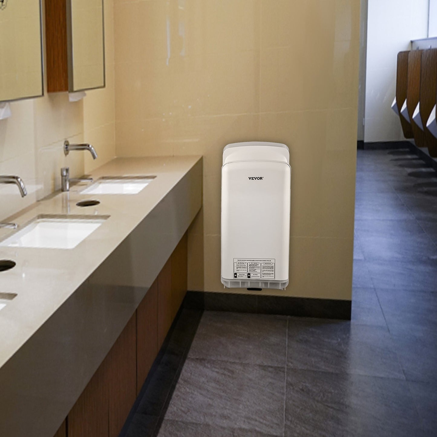 Jet Hand Dryer Blade Hand Dryer Automatic High Speed for Washroom White