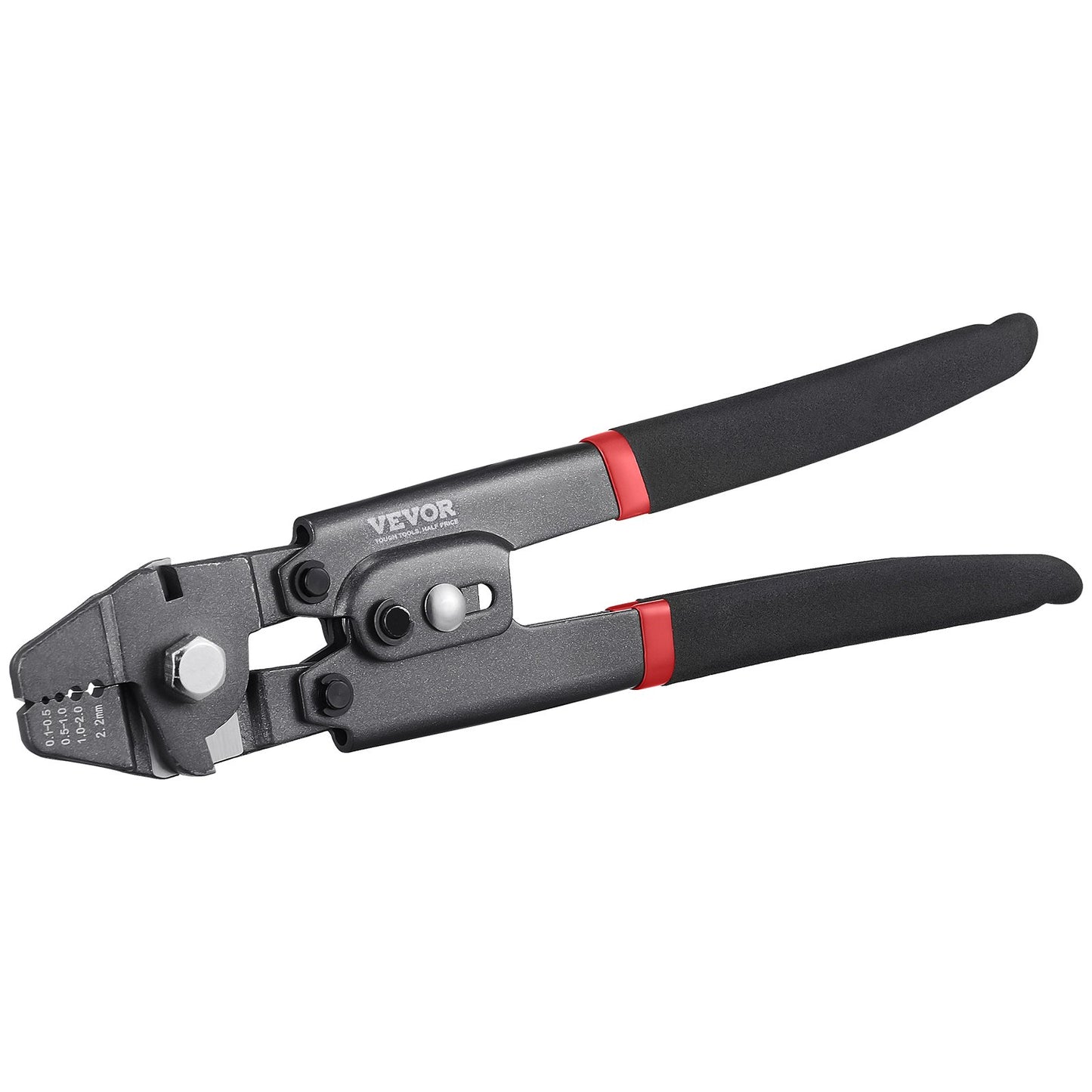 Crimping Tool, Up To 2.2mm Wire Rope Crimping Tool, Crimping Loop Sleeve Kit with a Cable Cutter and 160pcs Aluminum Buckles, Teflon Coating Anti-Rust Fishing Crimping Tool