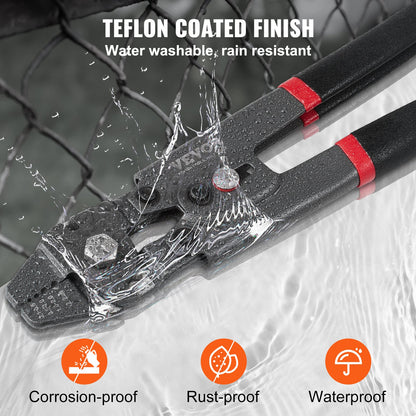 Crimping Tool, Up To 2.2mm Wire Rope Crimping Tool, Crimping Loop Sleeve Kit with a Cable Cutter and 160pcs Aluminum Buckles, Teflon Coating Anti-Rust Fishing Crimping Tool