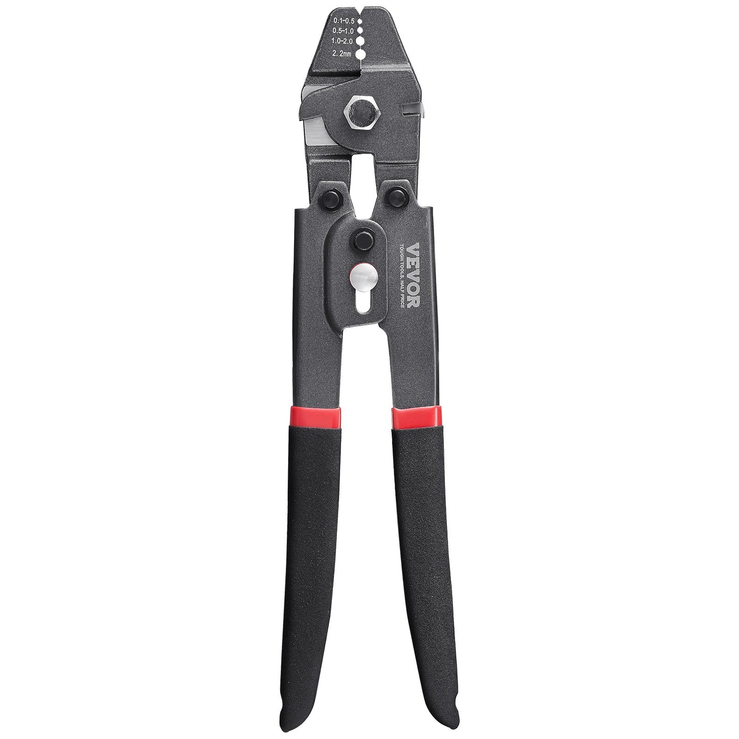 Crimping Tool, Up To 2.2mm Wire Rope Crimping Tool, Crimping Loop Sleeve Kit with a Cable Cutter and 160pcs Aluminum Buckles, Teflon Coating Anti-Rust Fishing Crimping Tool