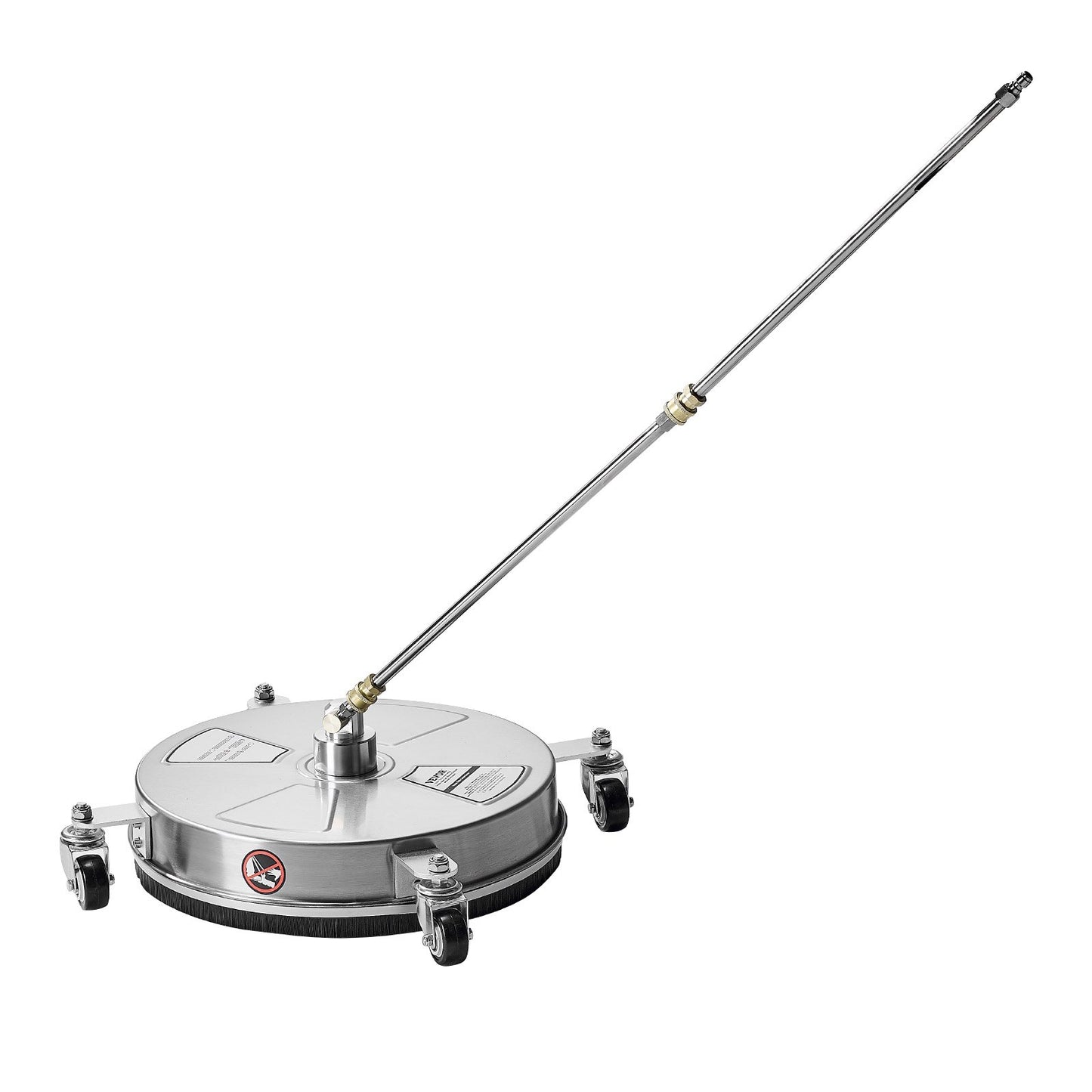 15" Pressure Washer Surface Cleaner 4 Wheels 4000 Max PSI 2 Extended Wands