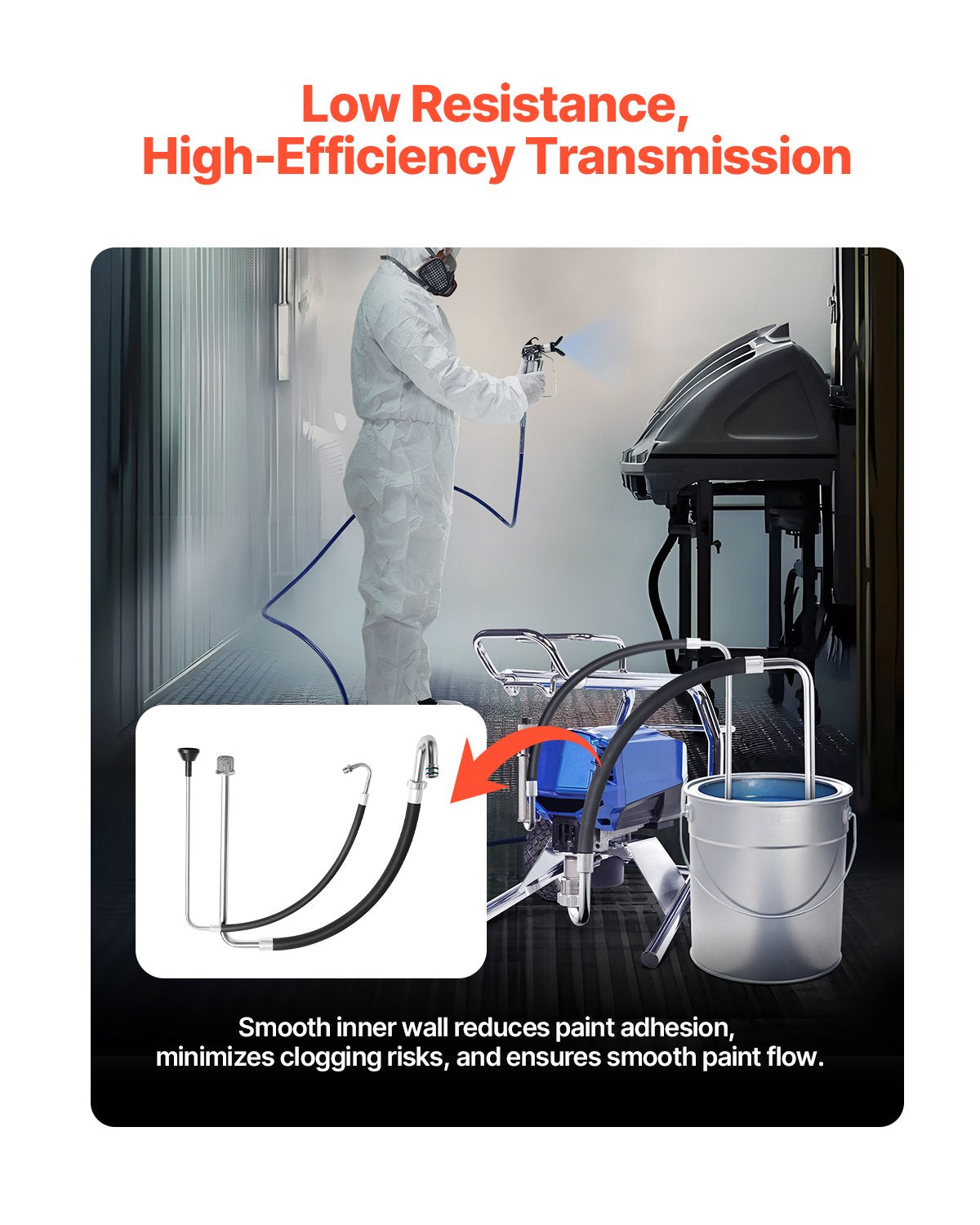 Suction Hose Tube and Reflux Line Sets Airless Paint Sprayers Tool Part