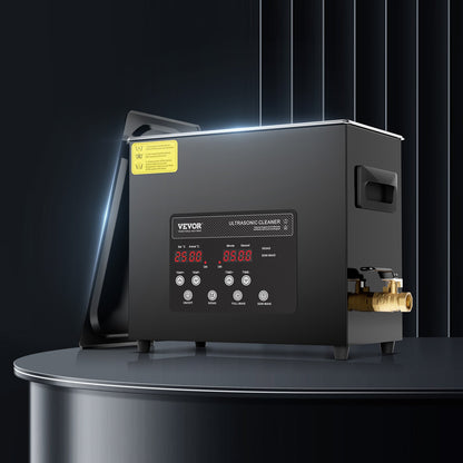 6L Ultra Sonic Cleaner, 180W Digital Ultrasonic Cleaning Machine with Gentle Mode & Upgraded Degassing, 40kHz Industrial Ultrasound Cleaner with Heater & Timer for Retainer, Jewelry, Tools