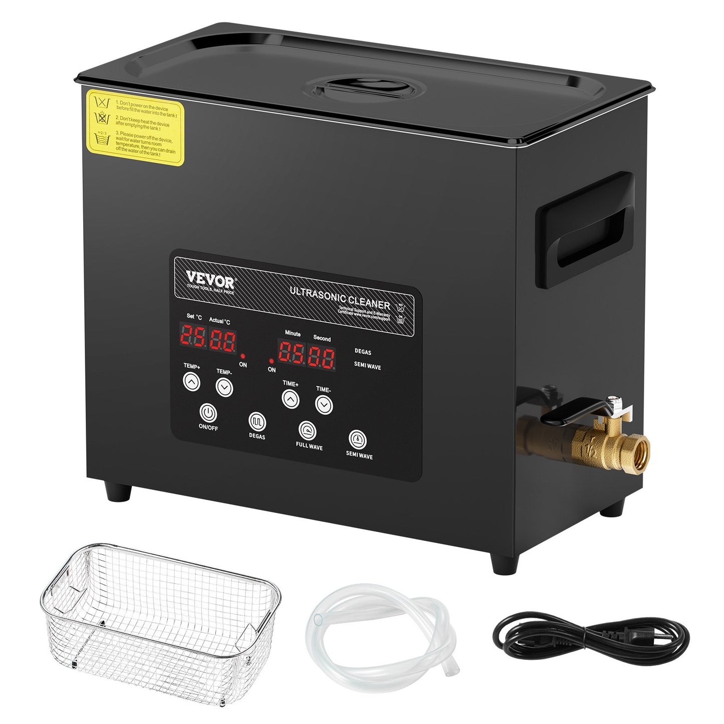 6L Ultra Sonic Cleaner, 180W Digital Ultrasonic Cleaning Machine with Gentle Mode & Upgraded Degassing, 40kHz Industrial Ultrasound Cleaner with Heater & Timer for Retainer, Jewelry, Tools