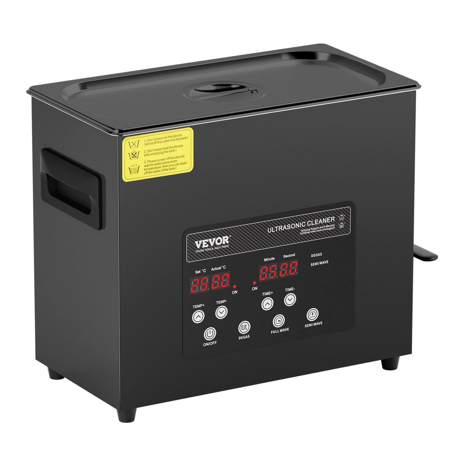 6L Ultra Sonic Cleaner, 180W Digital Ultrasonic Cleaning Machine with Gentle Mode & Upgraded Degassing, 40kHz Industrial Ultrasound Cleaner with Heater & Timer for Retainer, Jewelry, Tools