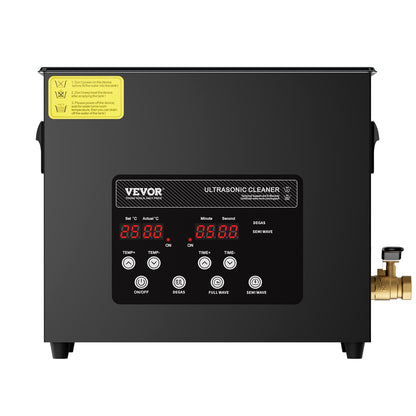6L Ultra Sonic Cleaner, 180W Digital Ultrasonic Cleaning Machine with Gentle Mode & Upgraded Degassing, 40kHz Industrial Ultrasound Cleaner with Heater & Timer for Retainer, Jewelry, Tools