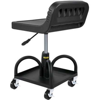 Rolling Garage Stool 300LBS Adjustable Mechanic Work Shop Seat w/Casters