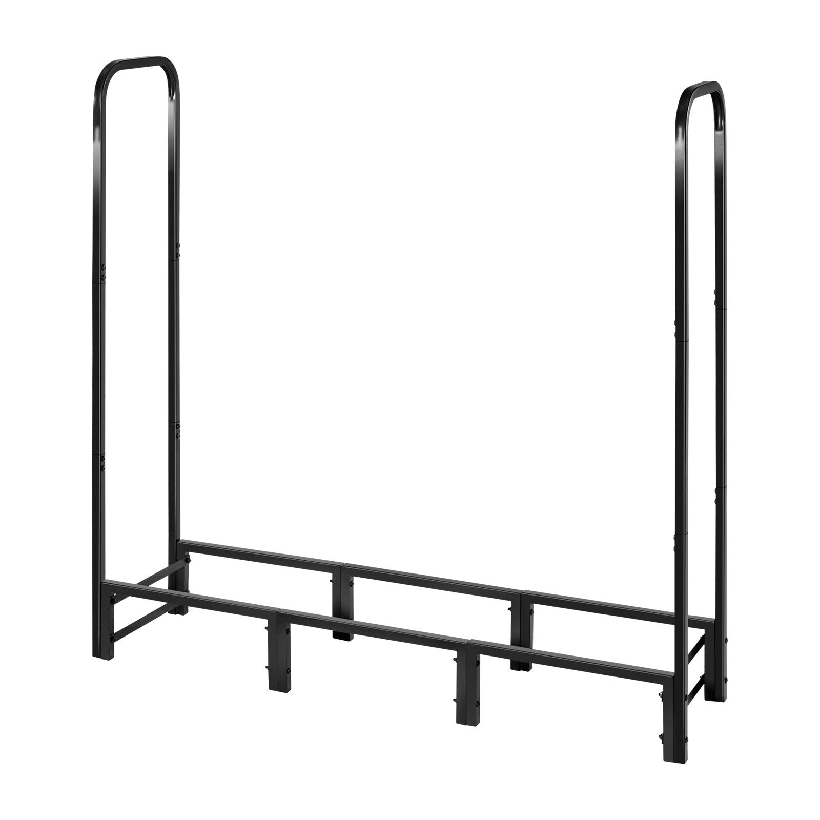 VEVOR Firewood Rack with Waterproof Cover, 1.22m Outdoor Firewood Holder, 1/4 Cord Storage Metal Log Holder, 400lb Max Weight Capacity, Top Covered, Powder - Coated Wood Storage Rack for Fireplace Deck - Factory Direct Shop