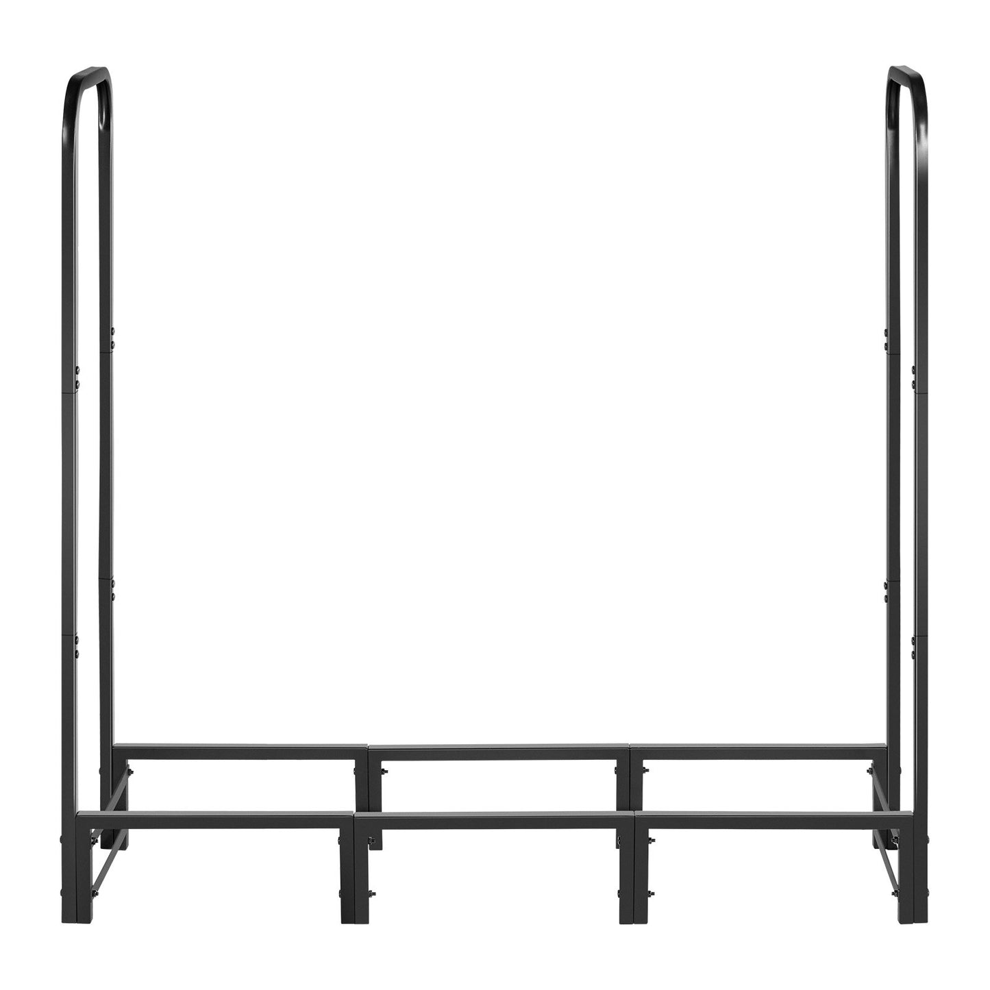 VEVOR Firewood Rack with Waterproof Cover, 1.22m Outdoor Firewood Holder, 1/4 Cord Storage Metal Log Holder, 400lb Max Weight Capacity, Top Covered, Powder - Coated Wood Storage Rack for Fireplace Deck - Factory Direct Shop