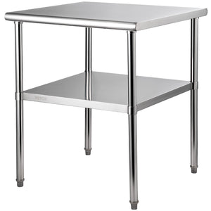 Stainless Steel Work Prep Table Commercial Food Prep Table 30x30x36in