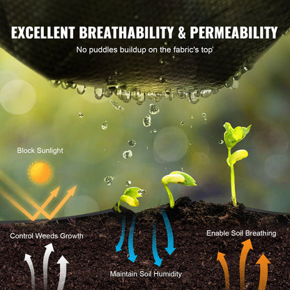 Weed Barrier Landscape Fabric, 3*100FT Heavy Duty Garden Weed Fabric, Woven PP Weed Control Fabric, Driveway Fabric, Geotextile Fabric for Landscaping, Ground Cover, Weed Blocker Weed Mat, Black