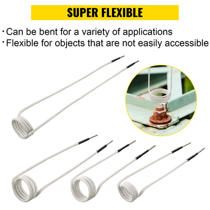 Induction Heater Coil Kit Induction Coils 8PCS For Removing Rusty Bolts
