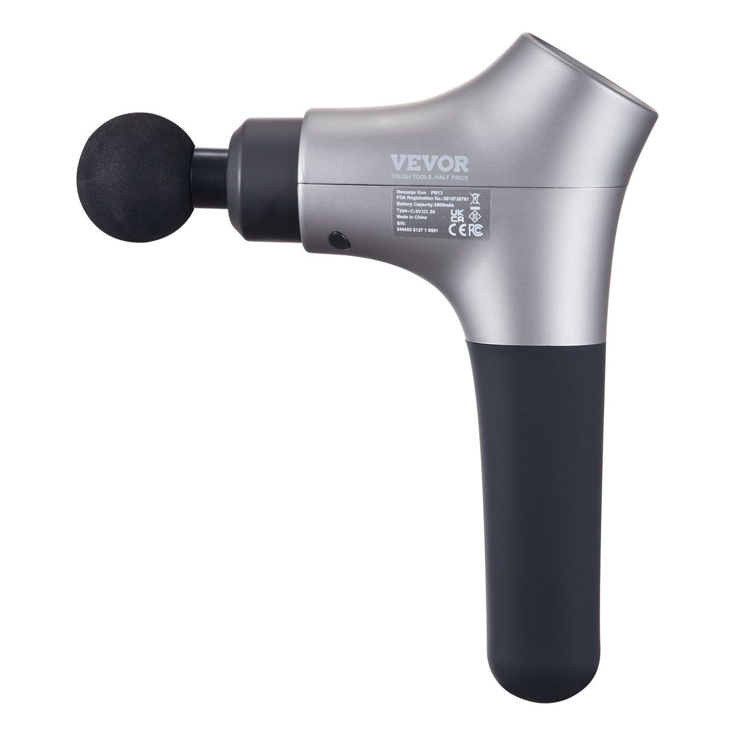 Massage Gun Deep Tissue, Percussion Muscle Massager for Athletes - with 6 Speed Levels & 4 Massage Heads, 12V 2500mAh Batteries, Handheld Electric Massage Gun for Pain Relief, Muscle Relaxation