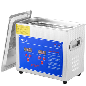 Ultrasonic Cleaner Machine 3L Stainless Steel Ultrasonic Cleaning Machine Digital Heater Timer Jewelry Cleaning for Commercial Personal Home Use (3L)