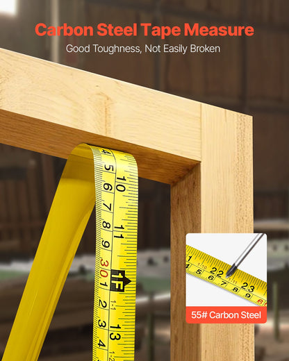 Tape Measure 7620mm Retractable Imperial Metric for Decoration