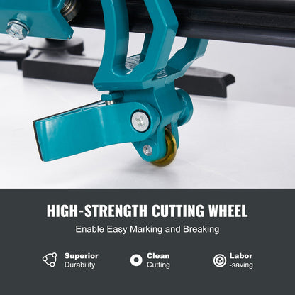 Manual Tile Cutter, 1000mm, Porcelain Ceramic Tile Cutter with Tungsten Carbide Cutting Wheel, Infrared Positioning, Anti-Skid Feet, Durable Rails for professional installers or beginners