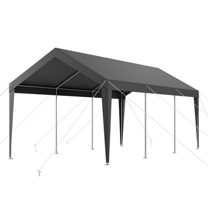 Carport Car Canopy 10 x 20 FT Heavy Duty Portable Car Shelter Tent Grey