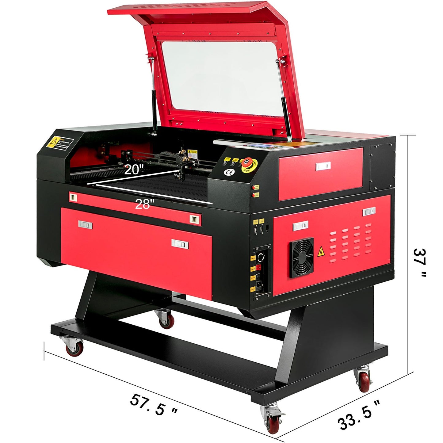 80W CO2 Laser  Engraver Engraving Cutting Machine With Color Screen 700*500mm