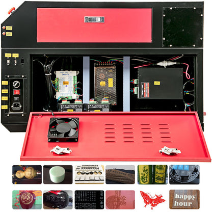 80W CO2 Laser  Engraver Engraving Cutting Machine With Color Screen 700*500mm