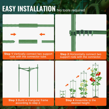 4 Packs Tomato Cages for Garden 1620 mm Tomato Plant Stakes Support Cage