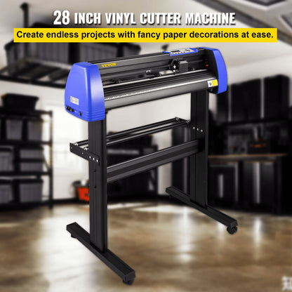 720mm Vinyl Cutter/Plotter Sign Cut Machine Software 20 Blades LCD Black