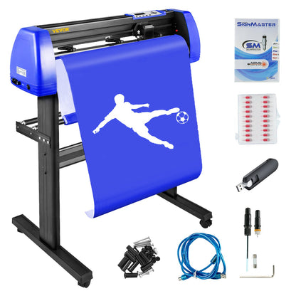 720mm Vinyl Cutter/Plotter Sign Cut Machine Software 20 Blades LCD Black