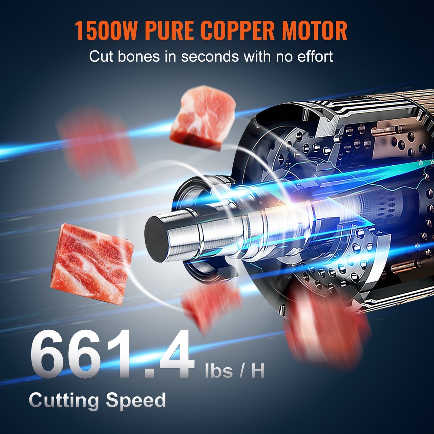 1500W Commercial Electric Meat Bandsaw Stainless Steel Bone Sawing Machine