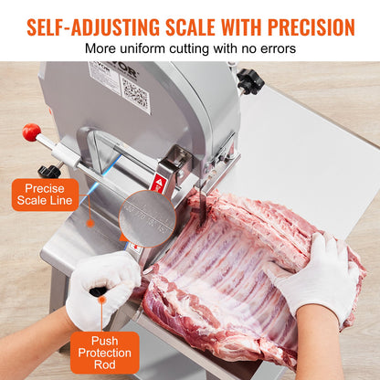 1500W Commercial Electric Meat Bandsaw Stainless Steel Bone Sawing Machine