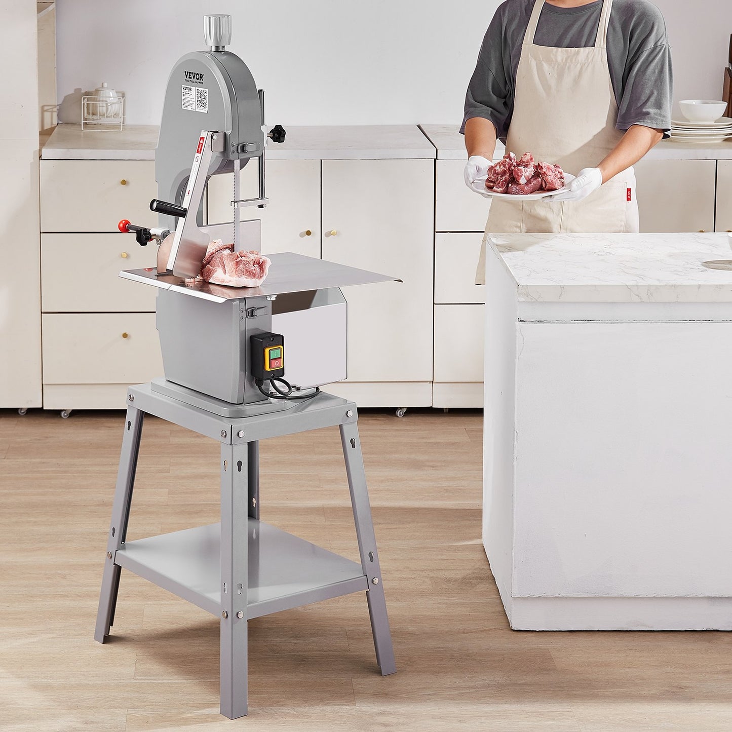 1500W Commercial Electric Meat Bandsaw Stainless Steel Bone Sawing Machine