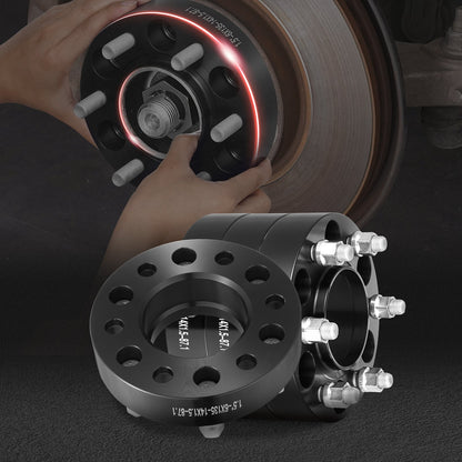 1.5" 6"x5.3" Wheel Spacers Wheel Adapters 6 Lug Forged Spacer 4 PCS Black