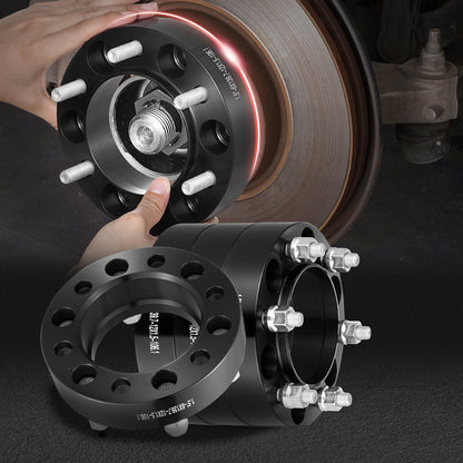 1.5" 6"x5.5" Wheel Spacers Wheel Adapters 6 Lug Forged Spacer 4 PCS Black