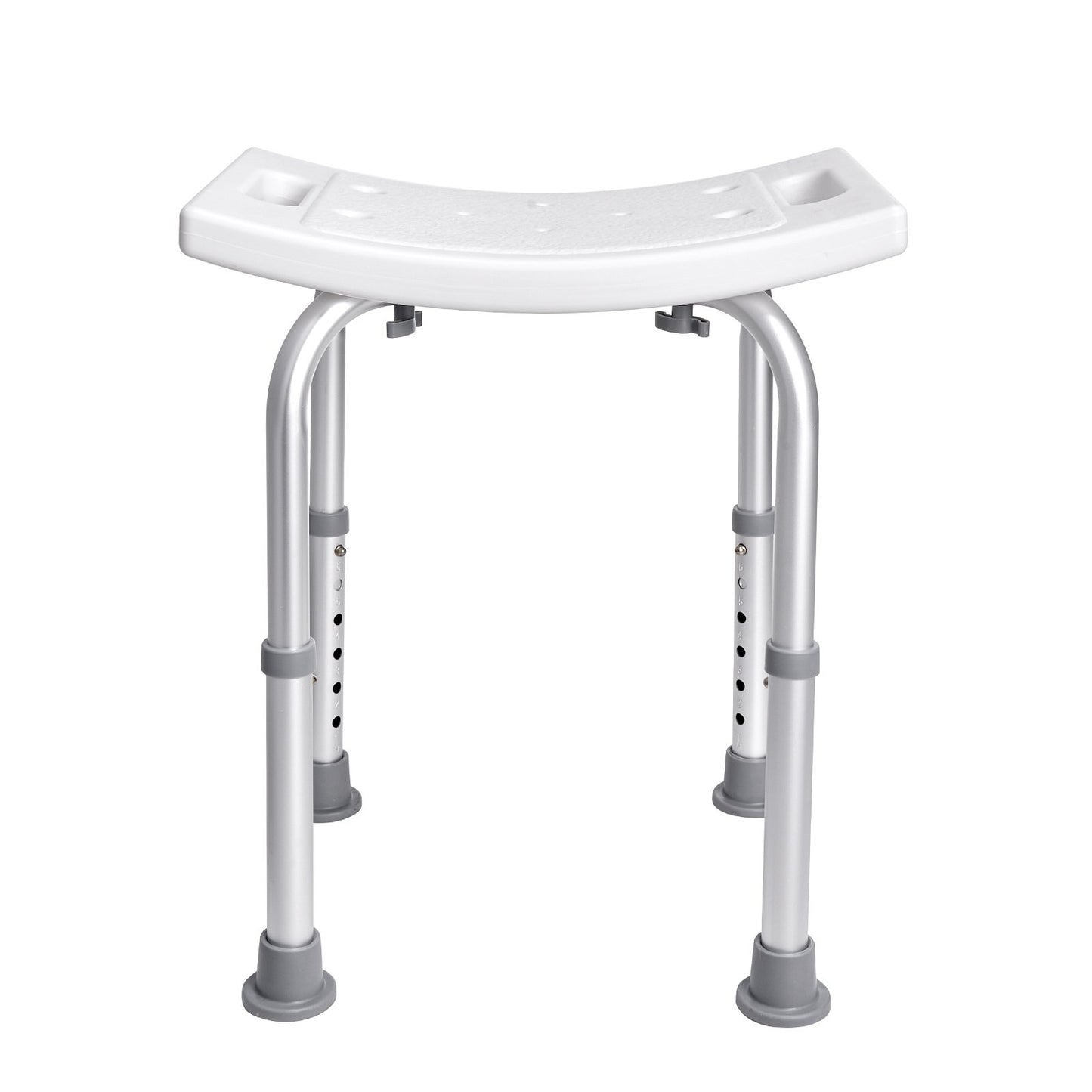 Shower Chair, Adjustable Height Shower Stool with Built-in Handles, Shower Seat for Inside Shower or Tub, Non-Slip Bench Bathtub Stool Seat for Elderly Disabled Handicap, 158.8 kg Capacity