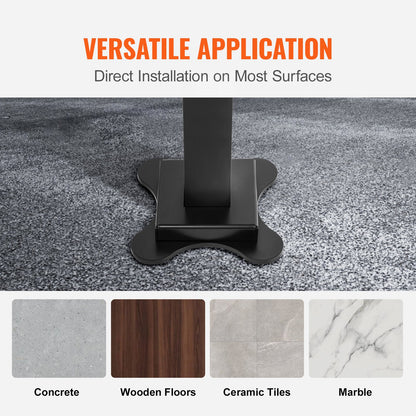 Handrail Outdoor Stairs 47.6 X 35.2 Inch Outdoor Handrail Outdoor Stair Railing Adjustable from 0 to 30 Degrees Handrail for Stairs Outdoor Aluminum Black Stair Railing Fit 3-4 Steps