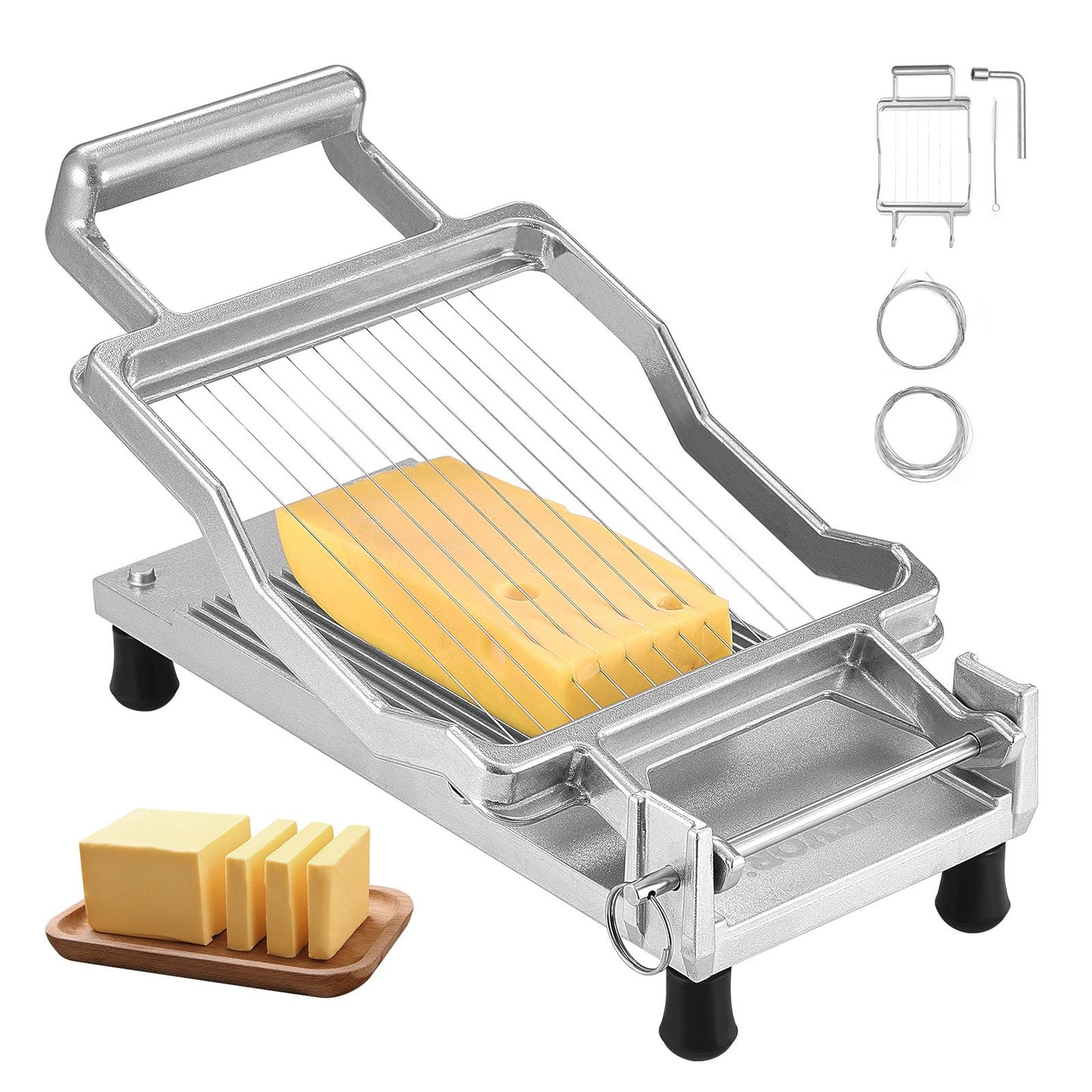 Cheese Cutter with Wire Cheeser Butter Cutting 0.39" & 0.78" Cheese Slicer