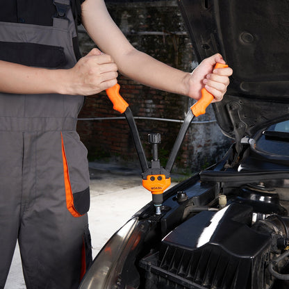 VEVOR Rivet Nut Tool, 16” Rivnut Tool Kit with 13PCS Metric and SAE Mandrels, 186PCS Rivet Nuts, M3, M4, 10-24, M5, M6, 1/4-20, 8-32, 5/16-18, M8, 3/8-16, M10, M12, 1/2-13, With Carrying Case