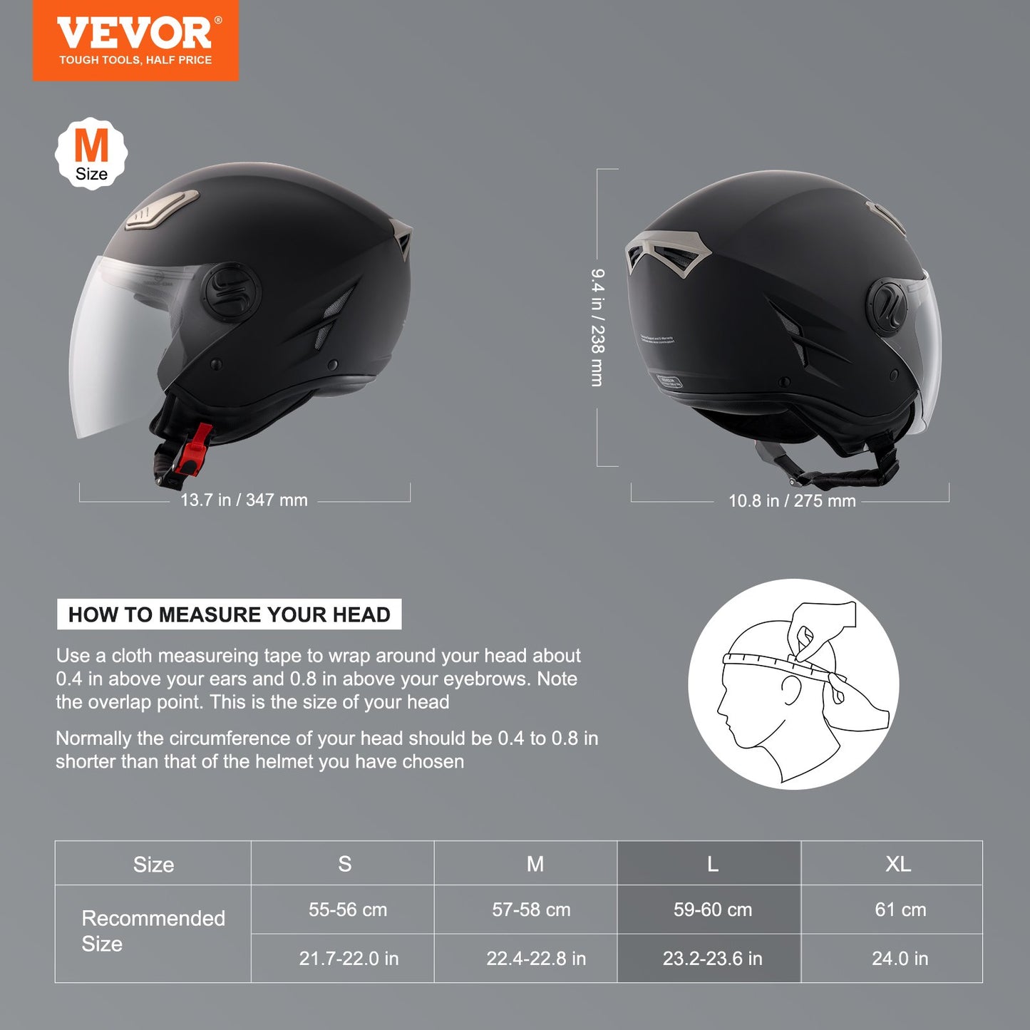 3/4-Face Motorcycle Helmet Motocross Helmet with Bluetooth Communication