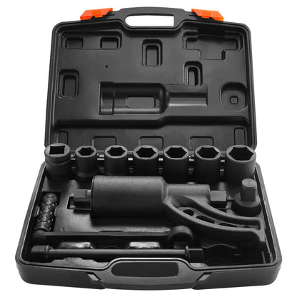 Torque Multiplier, Heavy Duty Torque Multiplier Wrench Set, 1 Inch Drive Lug Nut Wrench Torque Multiplier, 1:58 4800N.m Lug Nut Remover, with 8 Sockets and Storage Case for Truck Trailer RV