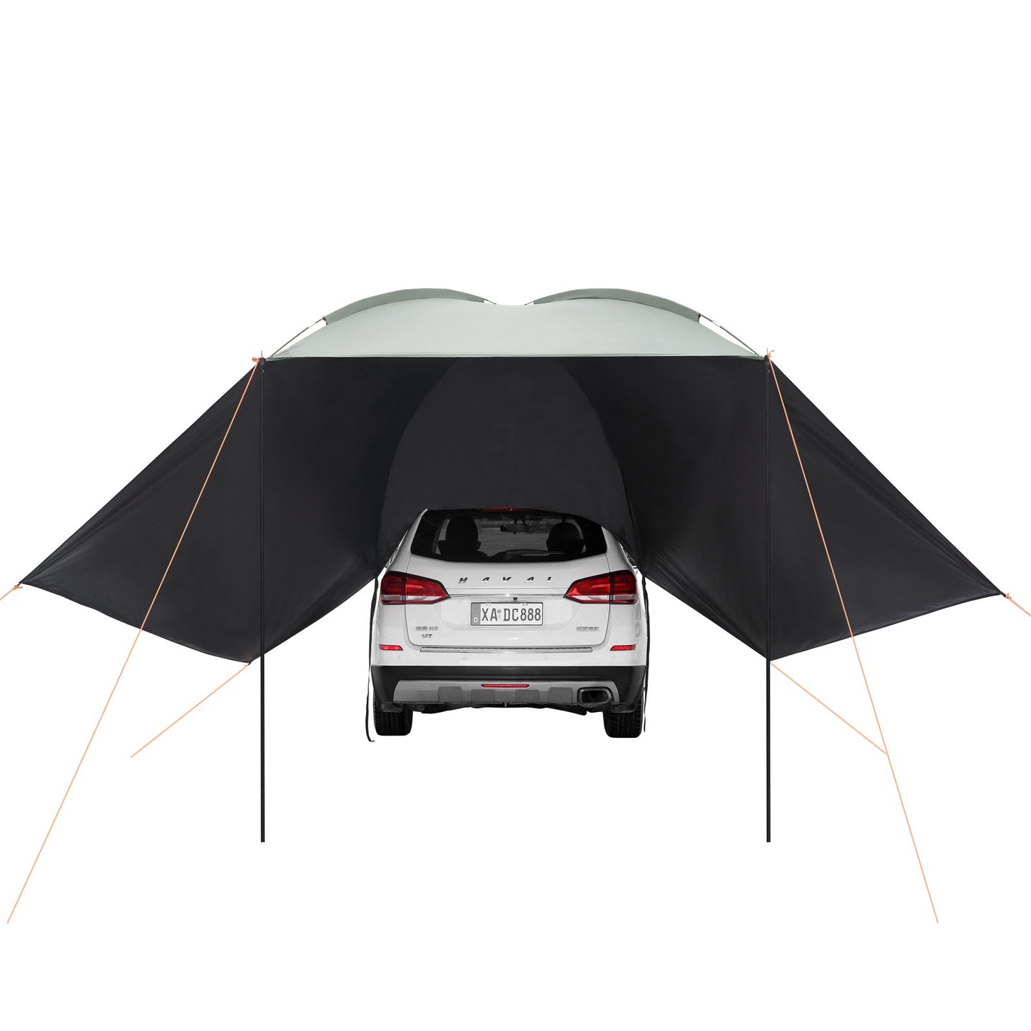 VEVOR Vehicle Awning, Large 10' x 7' Shade Coverage Car Side Awning, PU2000mm UV50+ Car Awning with Extended Side Canopies and Portable Storage Bag, Suitable for Truck, SUV, Van, Campers