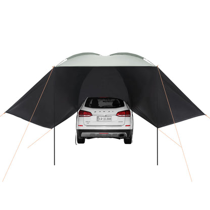 VEVOR Vehicle Awning, Large 10' x 7' Shade Coverage Car Side Awning, PU2000mm UV50+ Car Awning with Extended Side Canopies and Portable Storage Bag, Suitable for Truck, SUV, Van, Campers