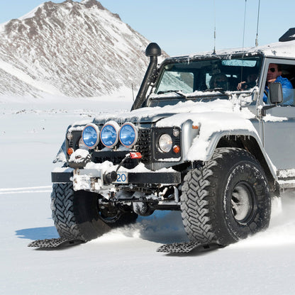 2PCS Traction Boards with PP for Mud Snow Sand Storage Bag Short Black