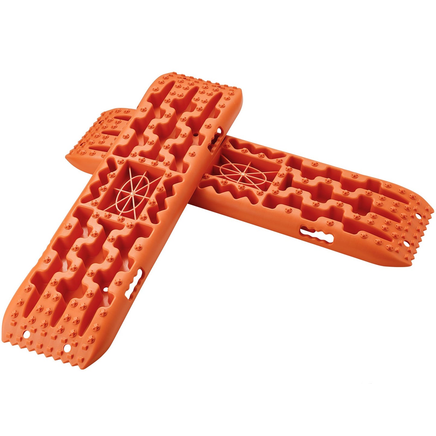 VEVOR 10 TON Traction Boards with PP Material, Recovery Boards for Off-road Vehicles/Cars/Pickups/SUVs/RVs, Pair Tire Traction Mats on Snow, Sand, Mud and Loose Terrain, Storage Bag, Long, Orange