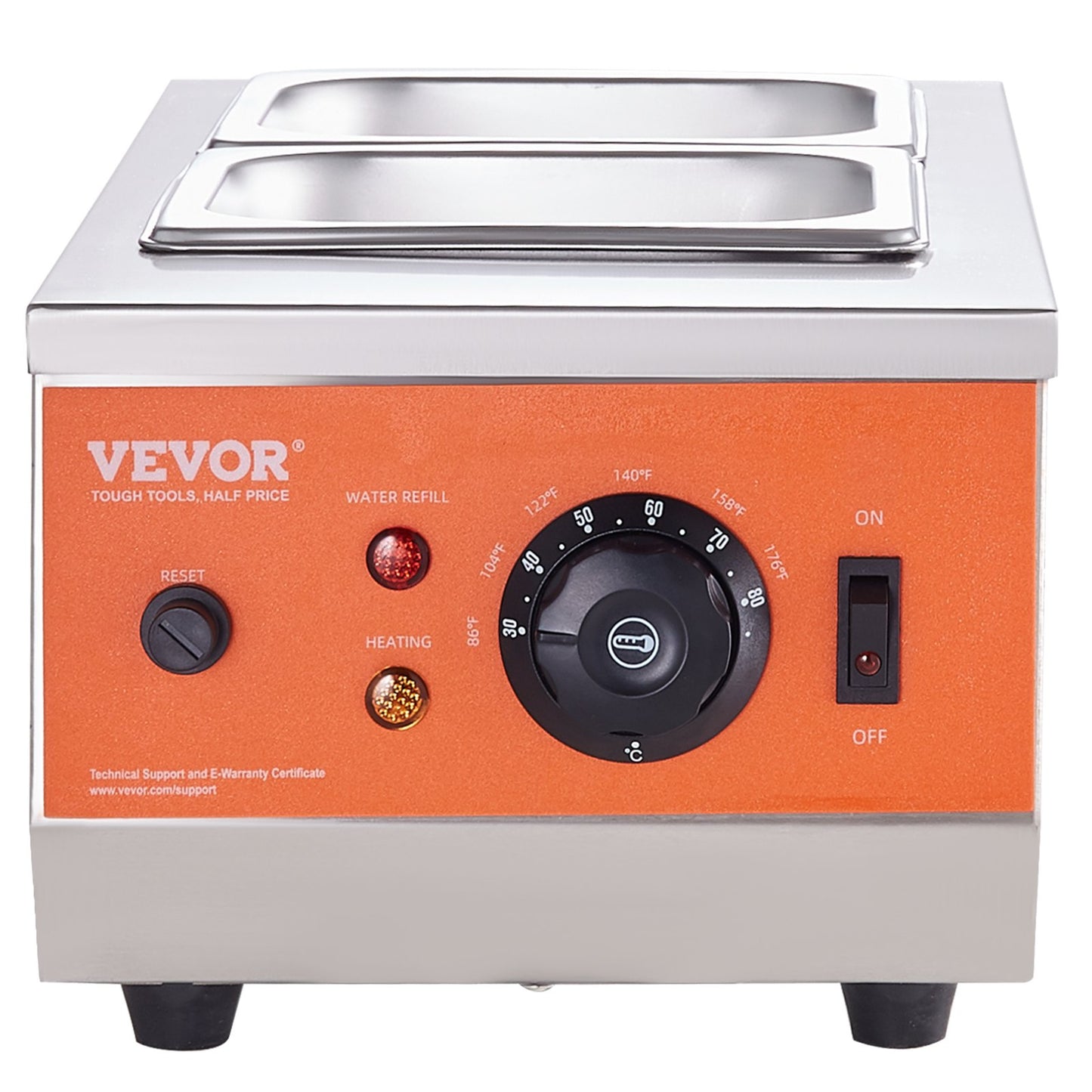 Chocolate Tempering Machine, 2 Tanks Chocolate Melting Pot with TEMP Control, 800W Stainless Steel Electric Commercial Food Warmer For Chocolate/Milk/Cream Melting and Heating