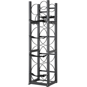 VEVOR Refrigerant Tank Rack, with 3 x 30lbs and Other 3 Small Bottle Tanks, Cylinder Tank Rack 12.79x12.99x47.12 in, Refrigerant Cylinder Rack and Holders for Freon, Gases, Oxygen, Nitrogen