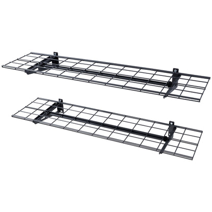 Garage Storage Shelving, 2 Pack, 48 x 12 in Heavy Duty Garage Shelves Wall Mounted, 400 lbs Load Capacity(Total) Garage Storage Rack Floating Shelves, Suitable for Shop, Shed, Garage Storage
