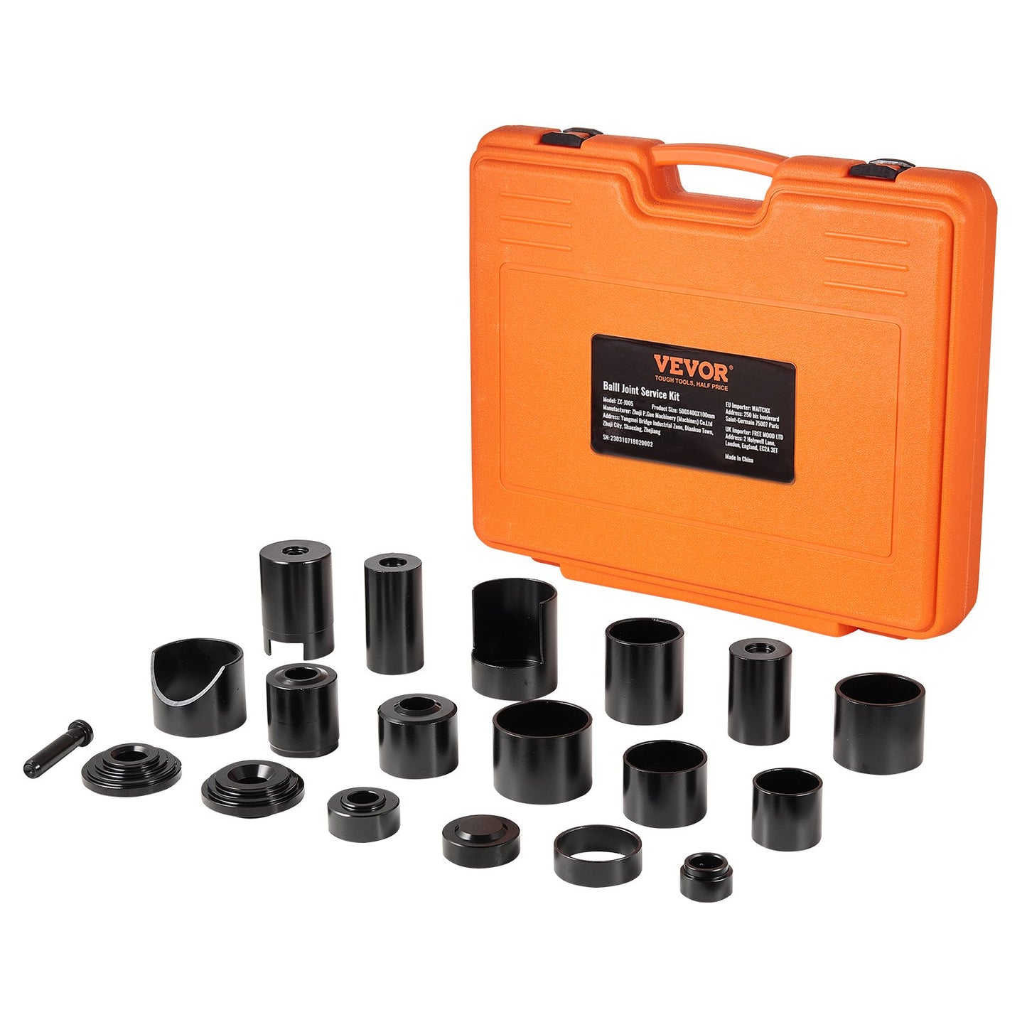 Ball Joint Press Kit, 21 pcs Tool Kit, C-press Ball joint Remove and Install Tools, for Most 2WD and 4WD Cars, Heavy Duty Ball Joint Repair Kit for Automotive Repairing