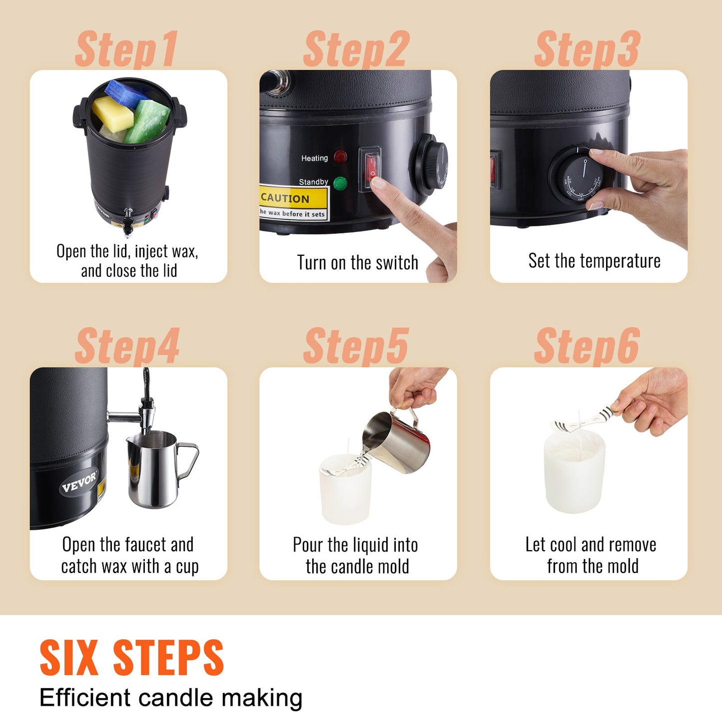 Wax Melter for Candle Making 10Liter Electric Pot Commercial or Home Use