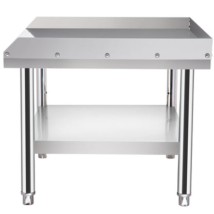 Stainless Steel Equipment Grill Stand, 122 x 76 x 61cm Stainless Table, Grill Stand Table with Adjustable Storage Undershelf, Equipment Stand Grill Table for Hotel, Home, Restaurant Kitchen