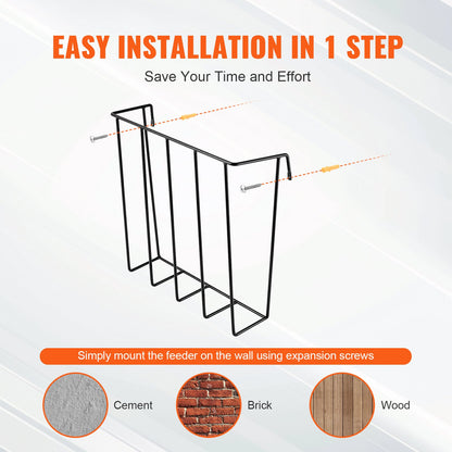 Livestock Hay Feeder 2 Packs 24 Gallons Wall Mounted Goat Hay Rack