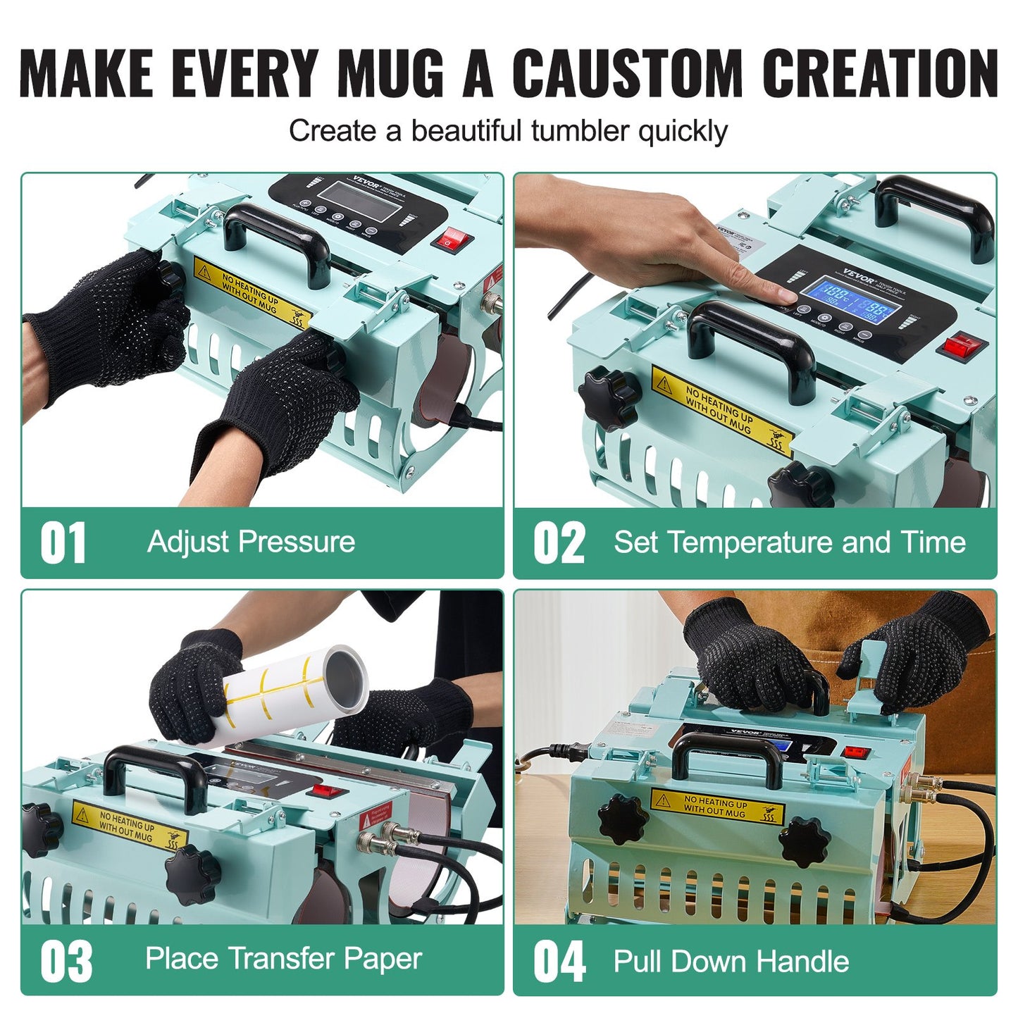 Tumbler Heat Press Machine 2 Station Heaters 11-30oz Mug Press Sublimation