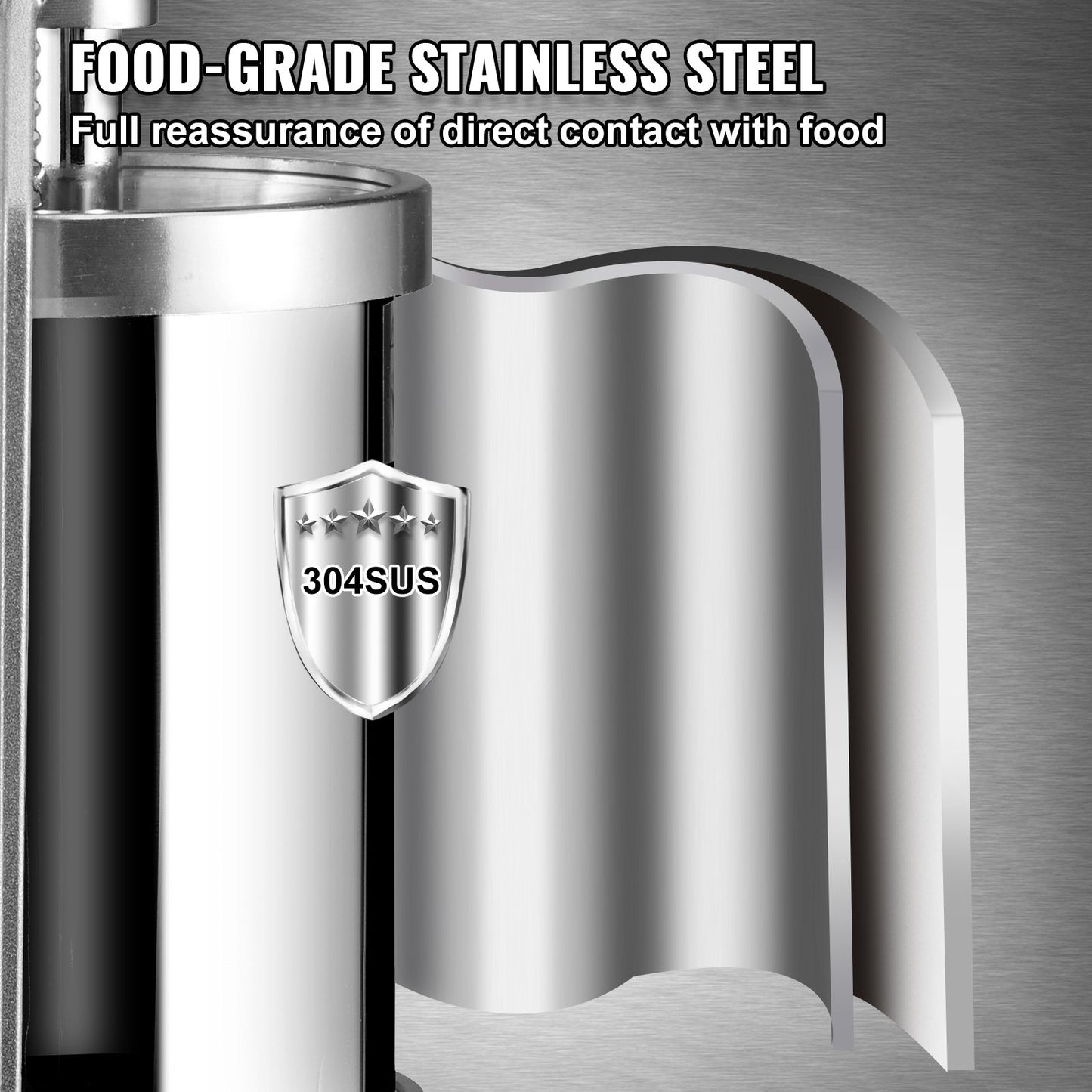 Sausage Stuffer 5LBS/3L Capacity Homemade Sausage Maker Stainless Steel